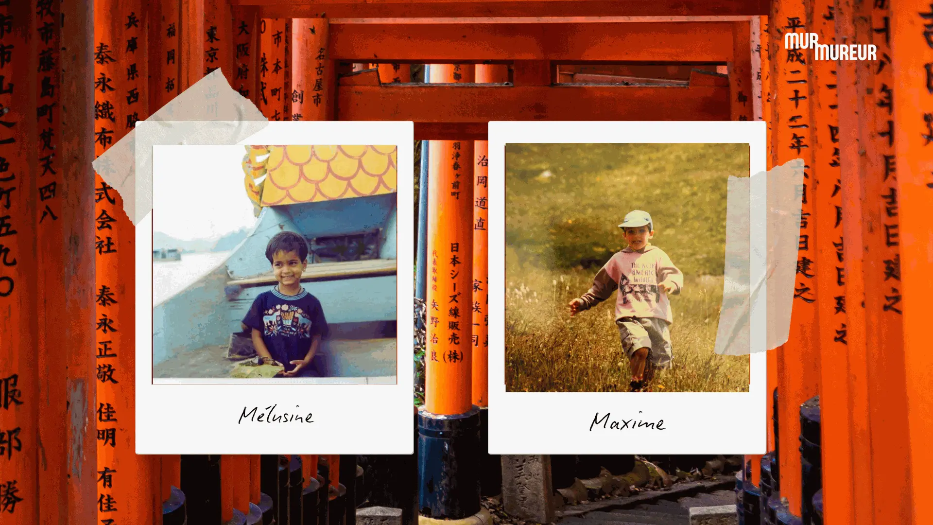 Maxime et Mélusine voyageant enfants 