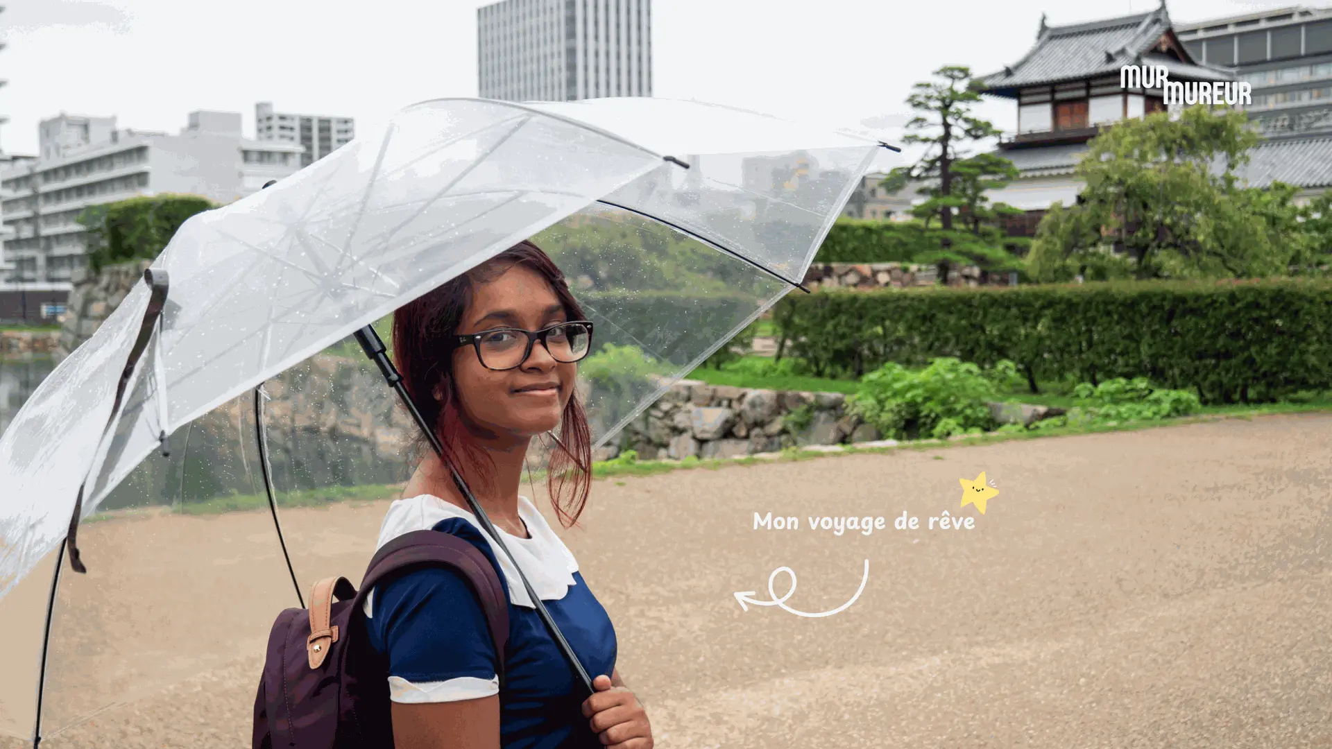 Mélusine de Murmureur sous la pluie au Japon