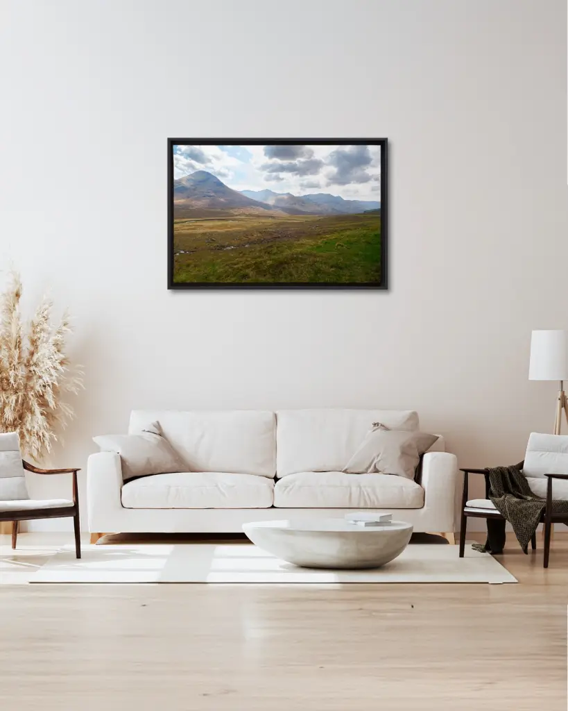 Eilean_donan_vallee_scotland_toile_cadre_2_salon_beige_tissus_moderne.webp