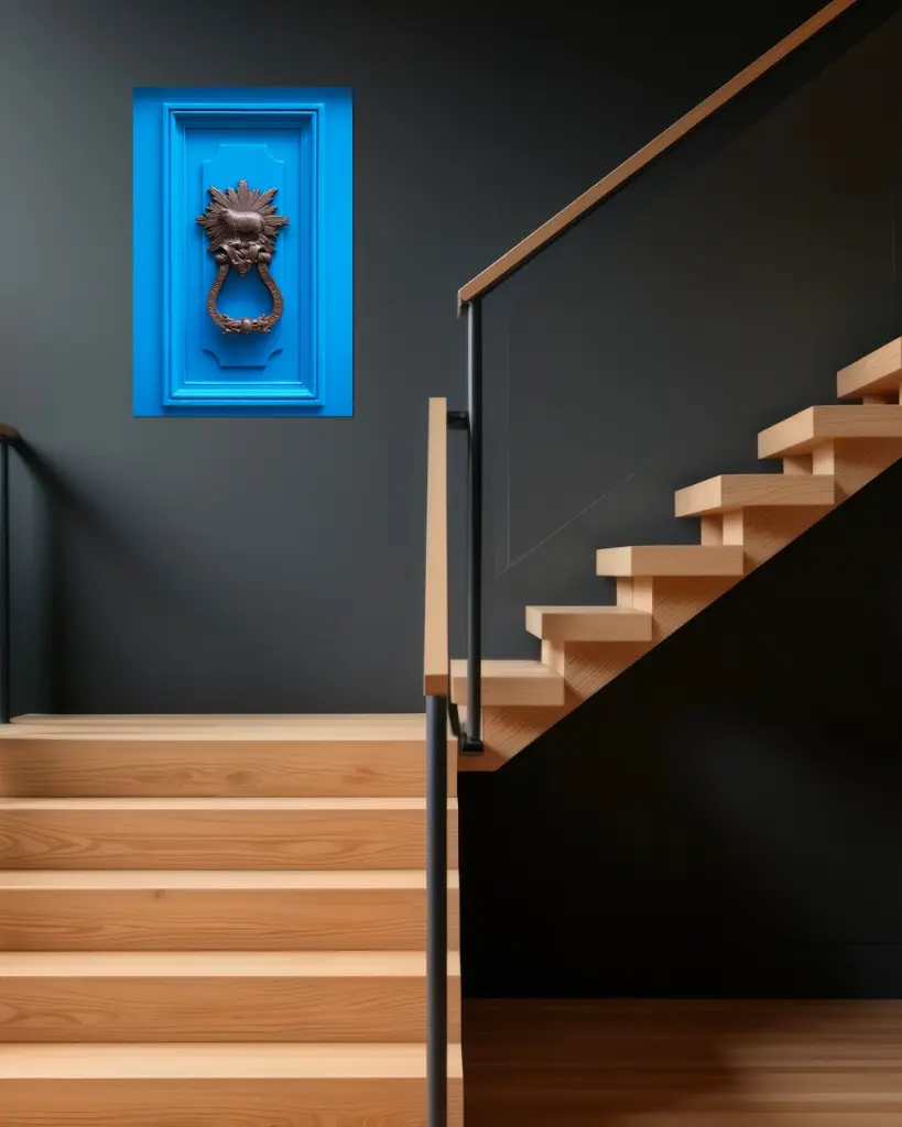 Porte_Bleu_Mouton_aluminium_5_escalier_bois_moderne.webp