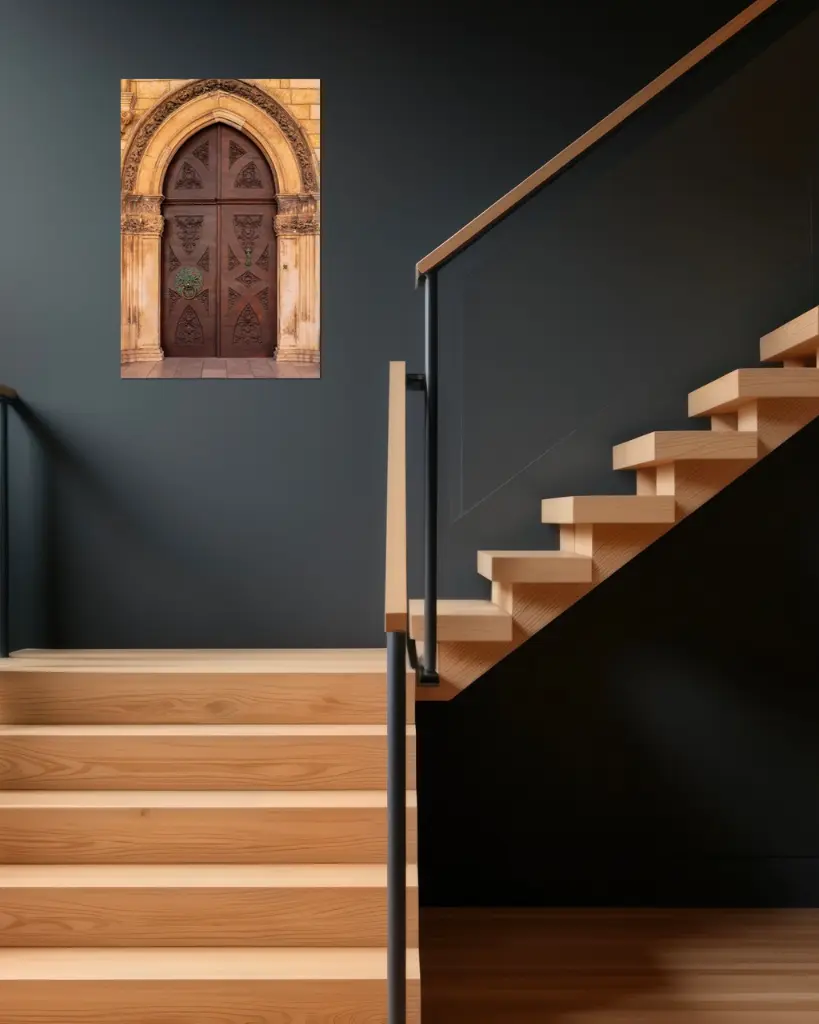 Porte_Dubrovnik_aluminium_5_escalier_bois_moderne.webp