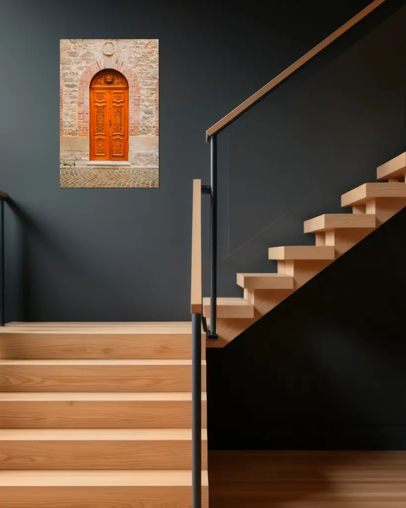 Porte_St Galmier_aluminium_5_escalier_bois_moderne.webp