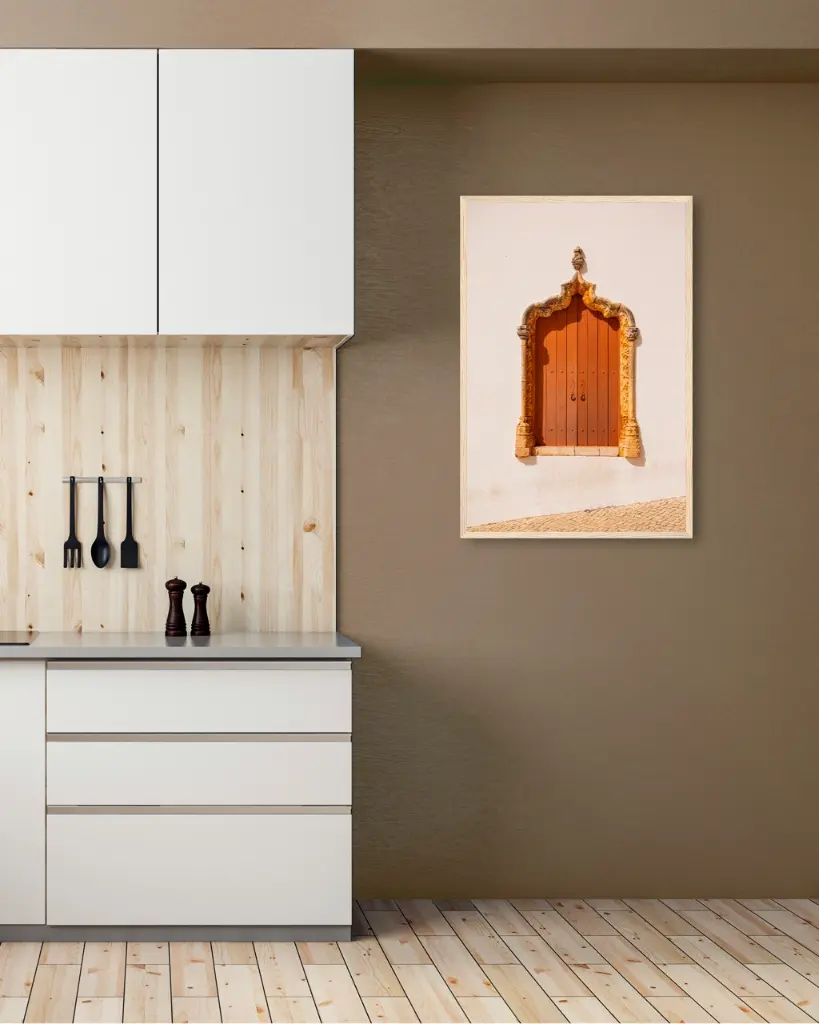 Porte_Tiny Door_Marron_poster_cadre_4_cuisine_moderne.webp
