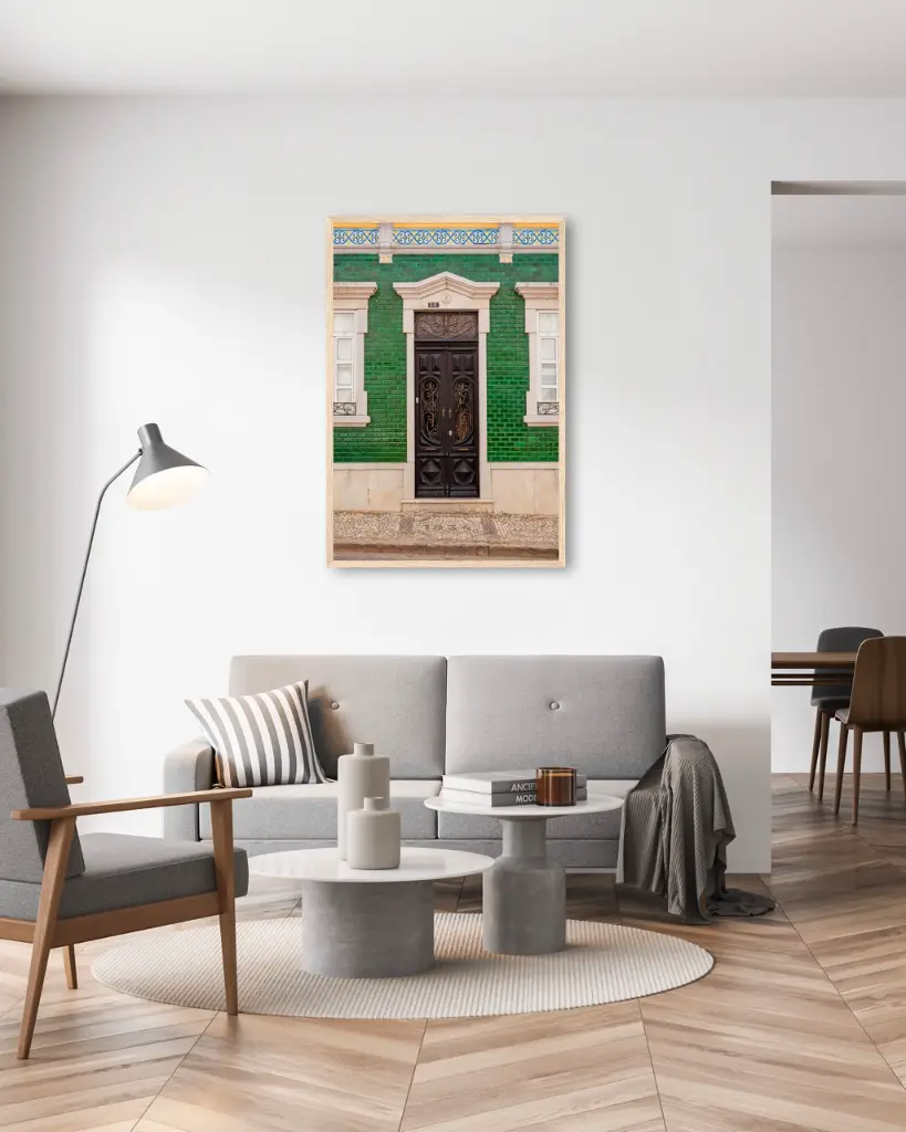 Porte_Verte_Art+Nouveau_poster_cadre_6_salon_gris_tissus_moderne.webp