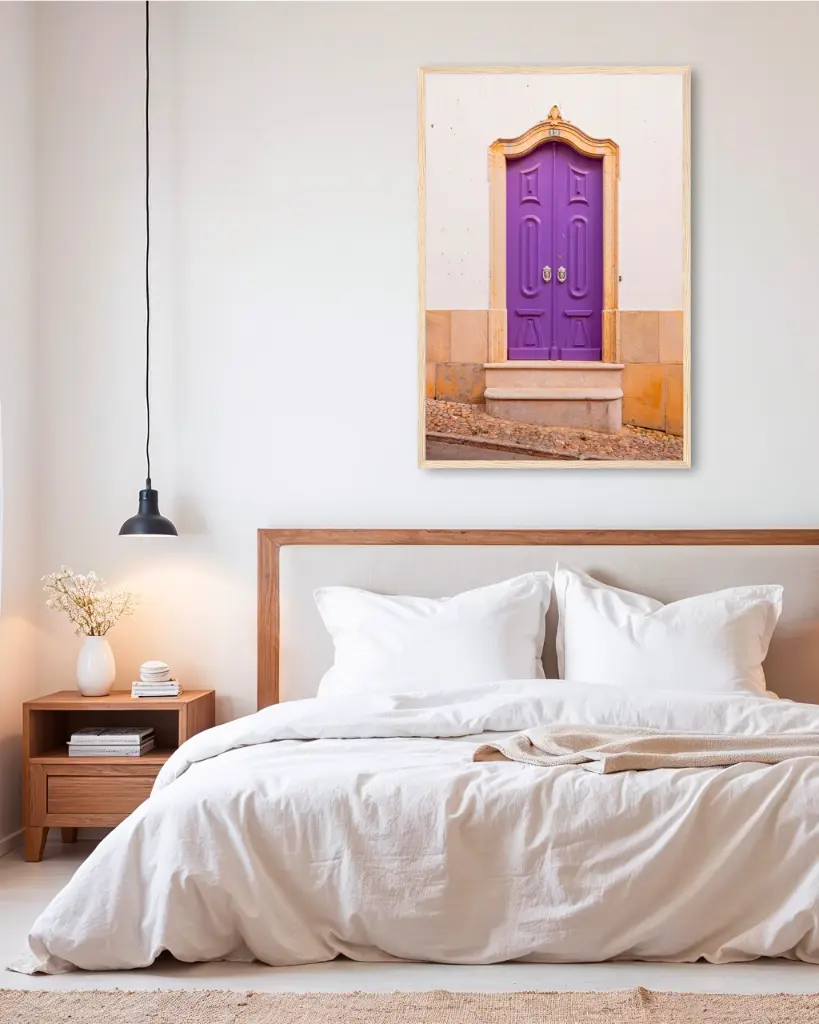 Porte_violet_poster_cadre_5_chambre_scandinave_moderne.webp