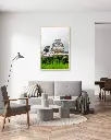 Château_Himeji_poster_cadre_6_salon_gris_tissus_moderne.webp