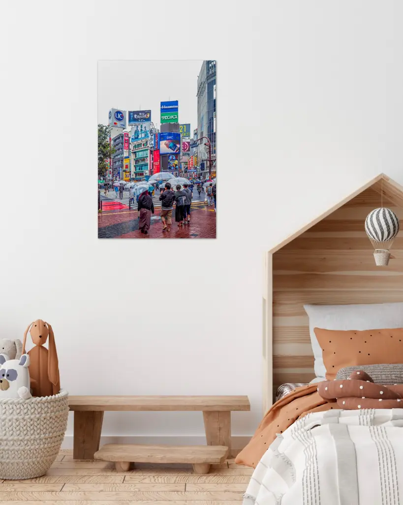 Shibuya_Crossing_Pluie_fine art_5_chambre_enfant_scandinave_moderne.webp