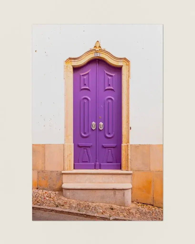 Photographie Porte Violette – Portugal - Tirage d'art (21x29.7 cm - 8x12_).webp