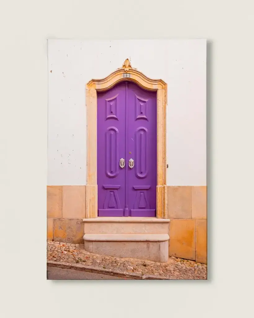 Photographie Porte Violette – Portugal - Toile (20x30 cm - 8x12″, Slim).webp
