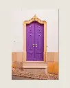 Photographie Porte Violette – Portugal - Aluminium (20x30 cm - 8x12″).webp