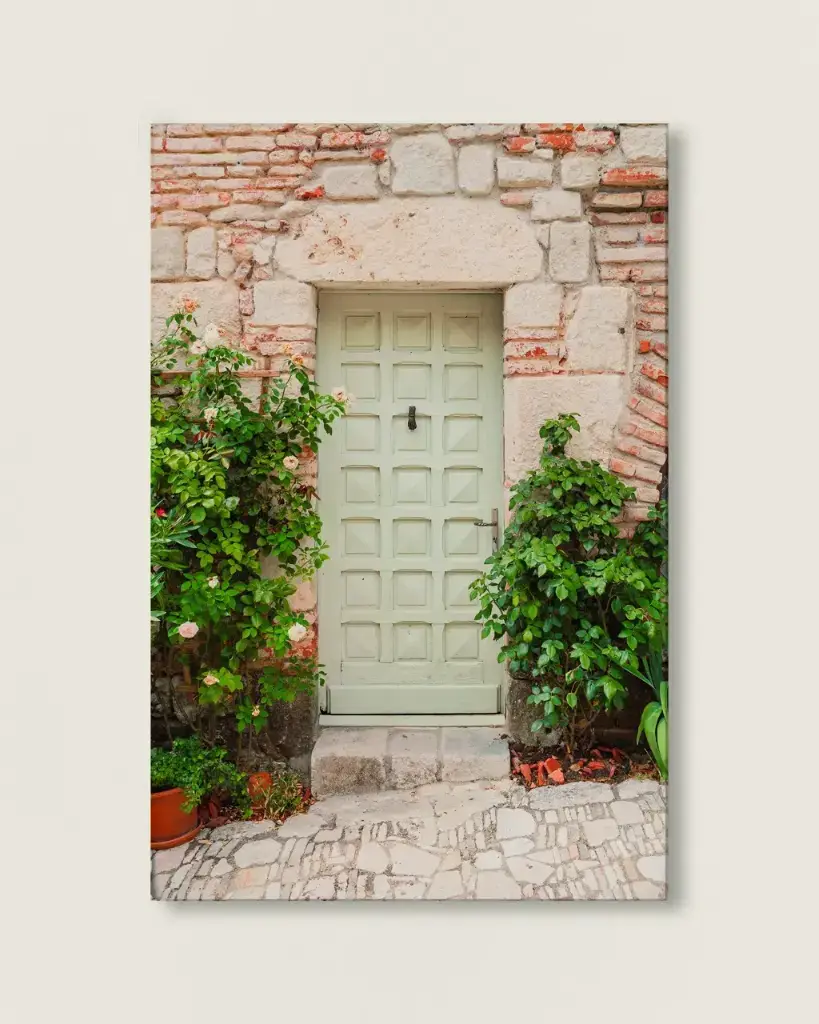 Porte vert pastel  - Toile (20x30 cm - 8x12″, Slim).webp