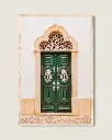 Porte verte au Portugal - Poster encadré (21x29.7 cm - 8x12_, Wood frame).webp
