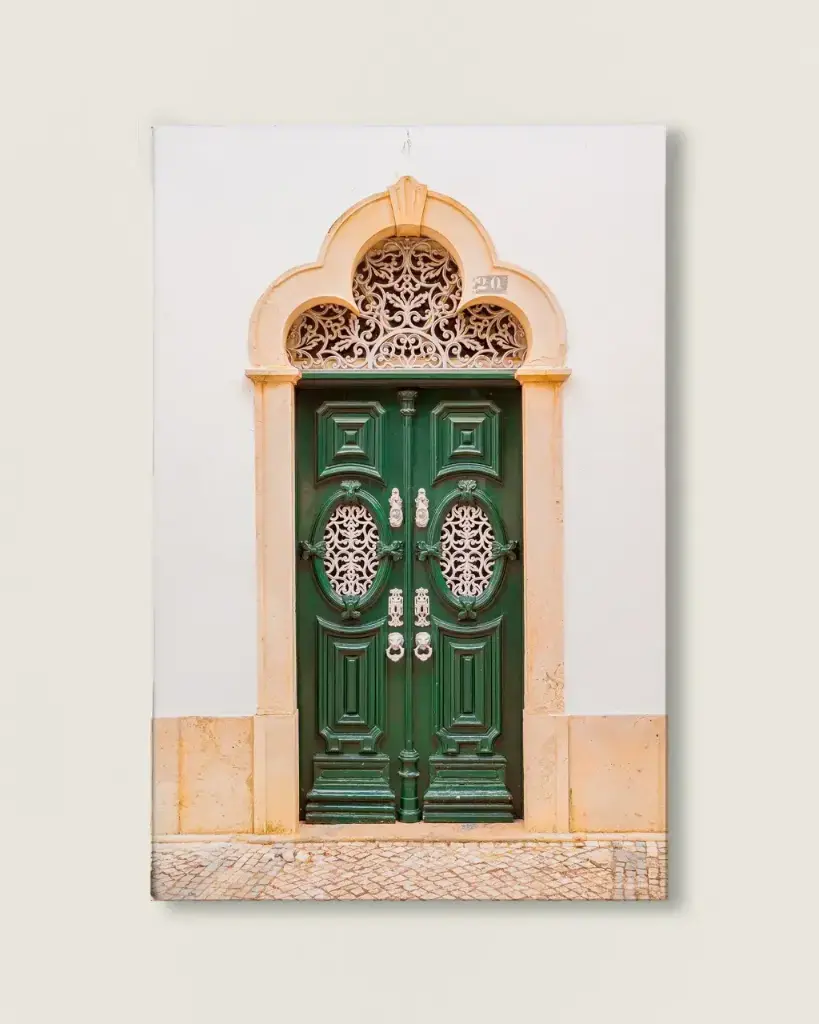 Porte verte au Portugal  - Toile (20x30 cm - 8x12″, Slim).webp