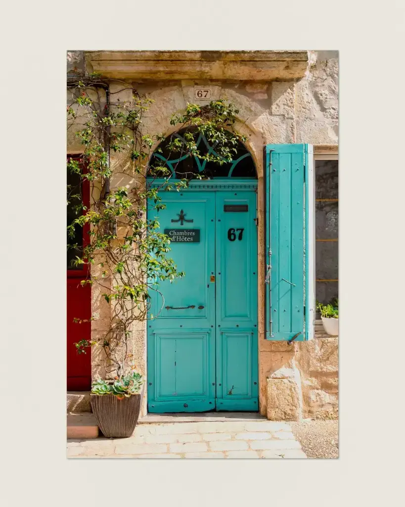 Porte Turquoise Bohème France - Tirage d'art (21x29.7 cm - 8x12_).webp