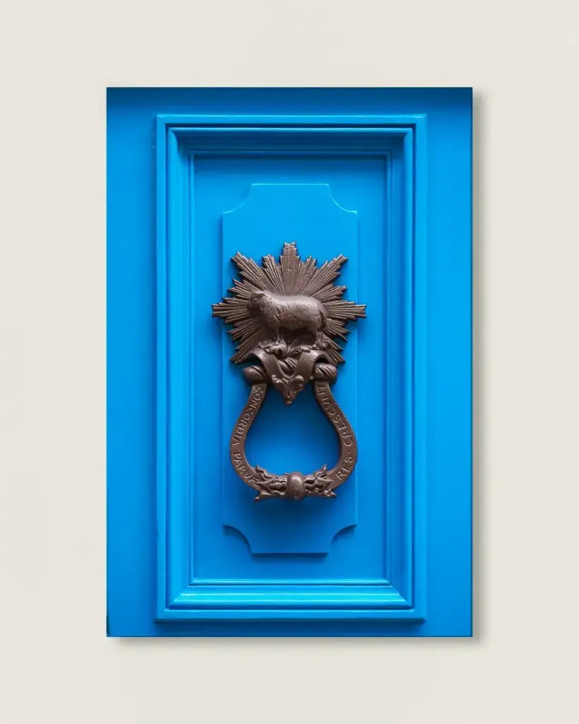 Porte bleue à Londres  - Toile (20x30 cm - 8x12″, Slim).webp