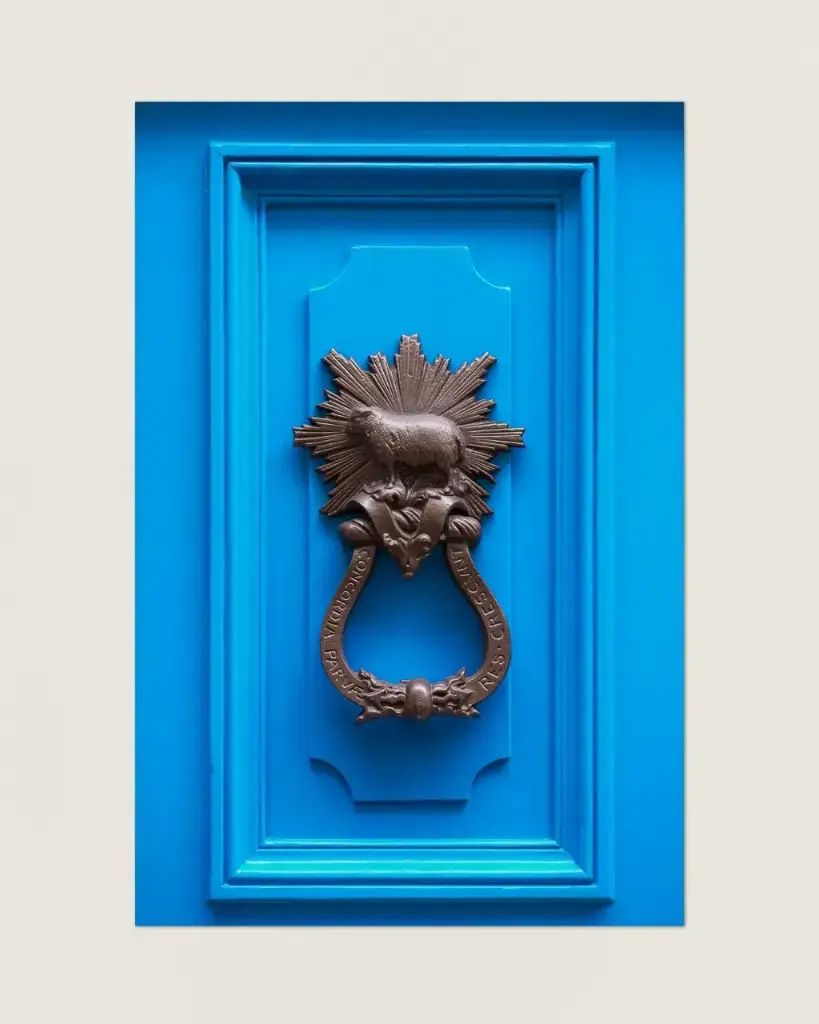 Porte bleue à Londres - Tirage d'art (21x29.7 cm - 8x12_).webp