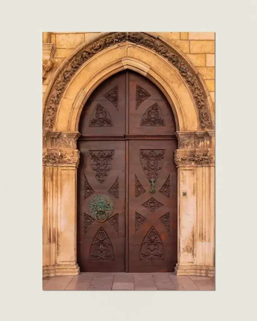 Porte médiévale – Dubrovnik, Croatie - Aluminium (20x30 cm - 8x12″).webp