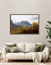 Glencoe_vallee_fleur_jaune_montagne_scotland_poster_cadre_1_ambiance.webp