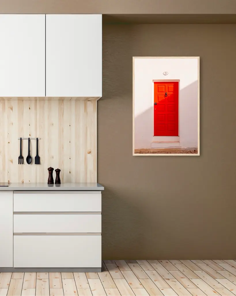 Porte_Rouge_poster_encadre_cuisine_moderne.webp