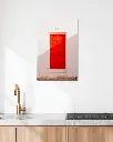 Porte_Rouge_toile_cuisine_scandinave_moderne.webp