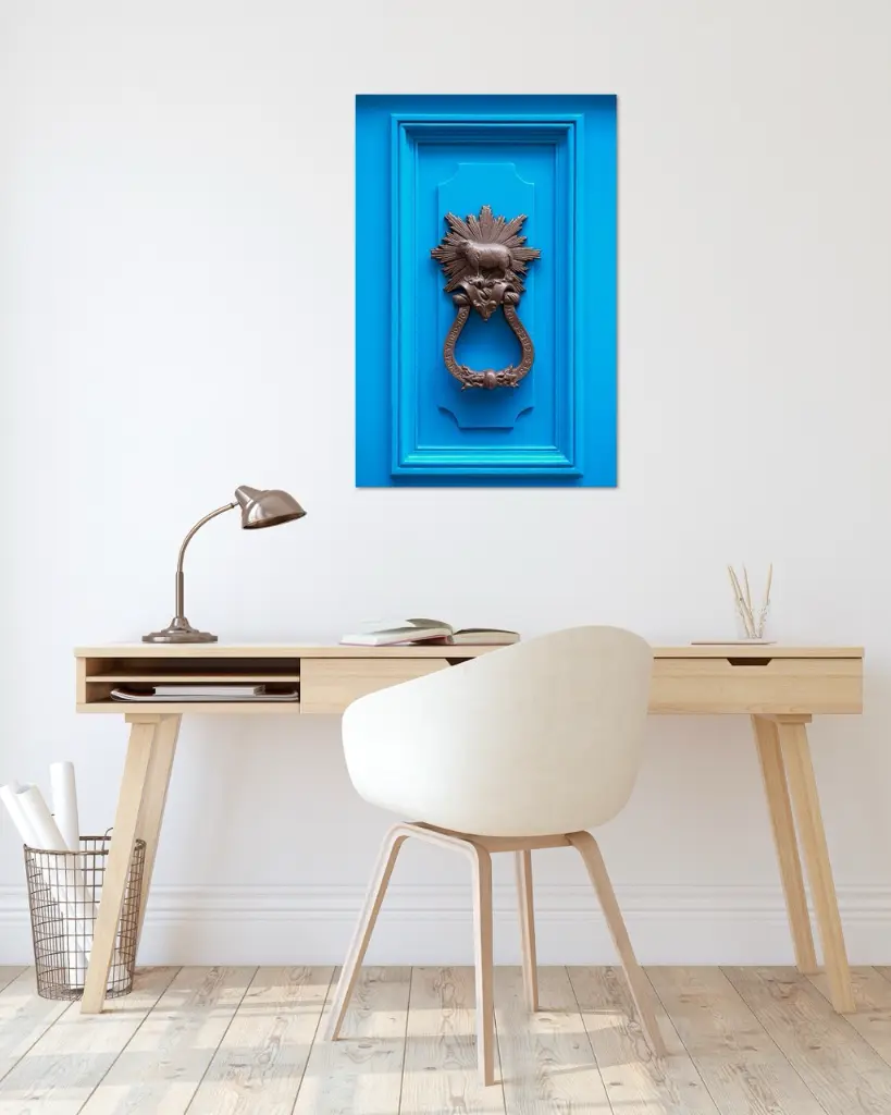 Porte_Bleu_Mouton_poster_bureau_scandinave_moderne.webp