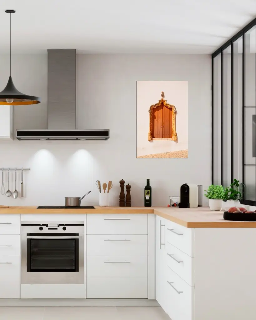 Porte_Tiny Door_Marron_aluminium_encadre_cuisine_moderne_industriel.webp