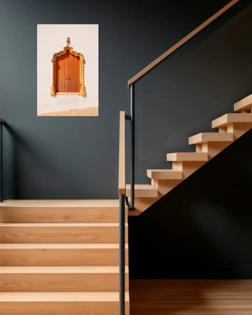 Porte_Tiny Door_Marron_aluminium_escalier_bois_moderne.webp