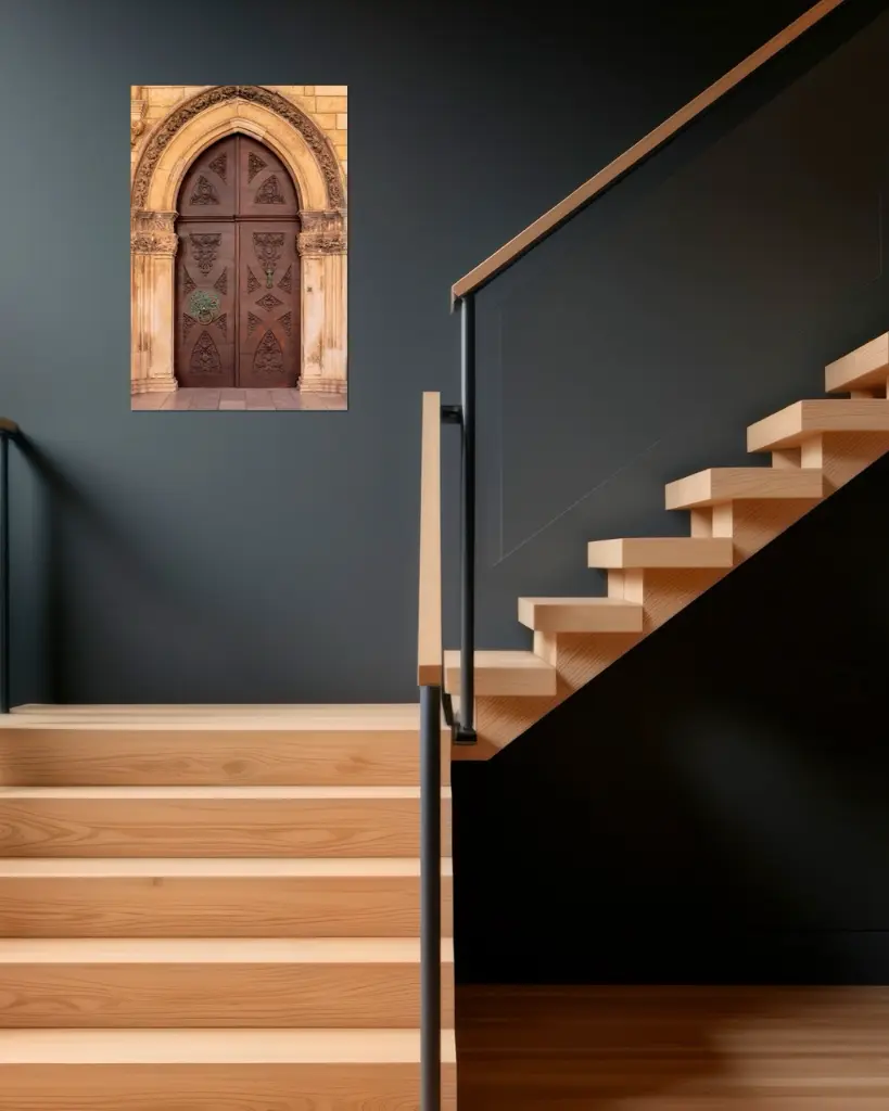 Porte_Dubrovnik_aluminium_escalier_bois_moderne.webp