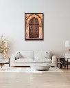 Porte_Dubrovnik_toile_encadre_salon_beige_tissus_moderne.webp