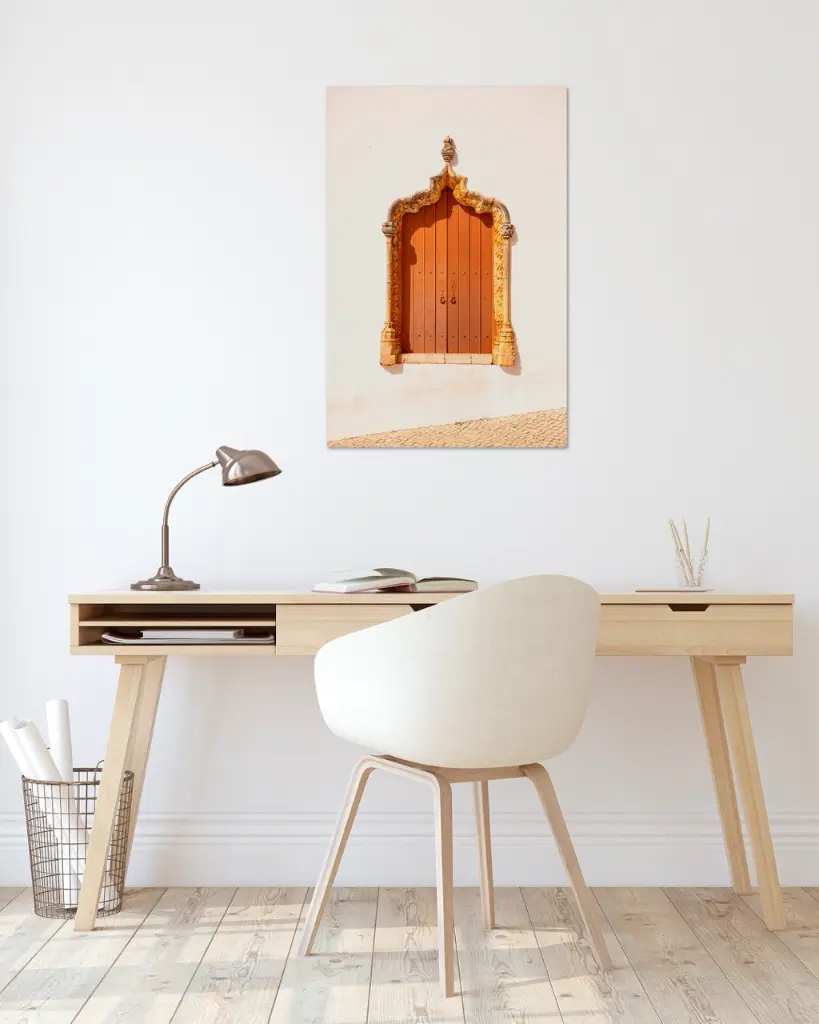 Porte_Tiny Door_Marron_poster_bureau_scandinave_moderne.webp