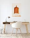 Porte_Tiny Door_Marron_poster_bureau_scandinave_moderne.webp