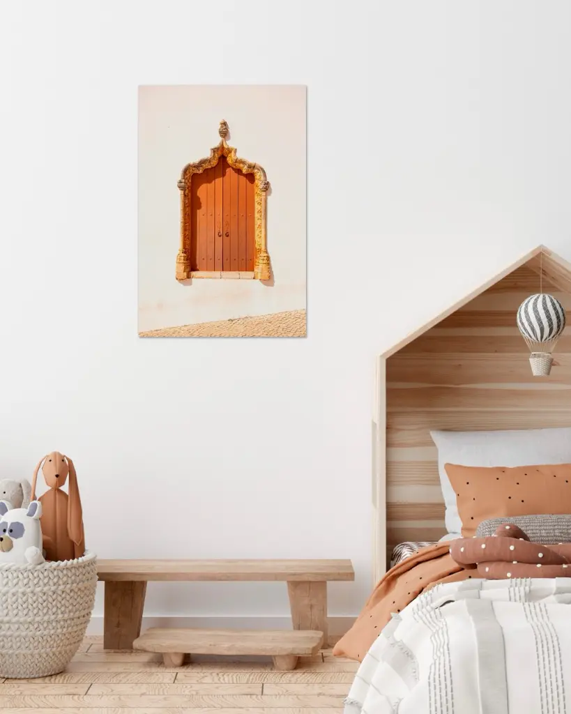 Porte_Tiny Door_Marron_poster_chambre_enfant_scandinave_moderne.webp