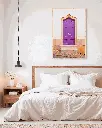 Porte_violet_poster_encadre_chambre_scandinave_moderne.webp