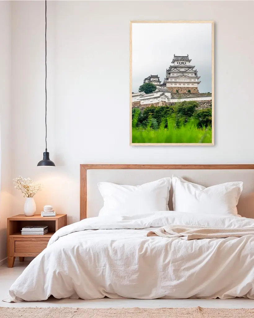 Château_Himeji_poster_cadre_5_chambre_scandinave_moderne.webp