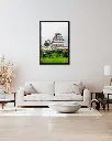 Château_Himeji_toile_cadre_2_salon_beige_tissus_moderne.webp