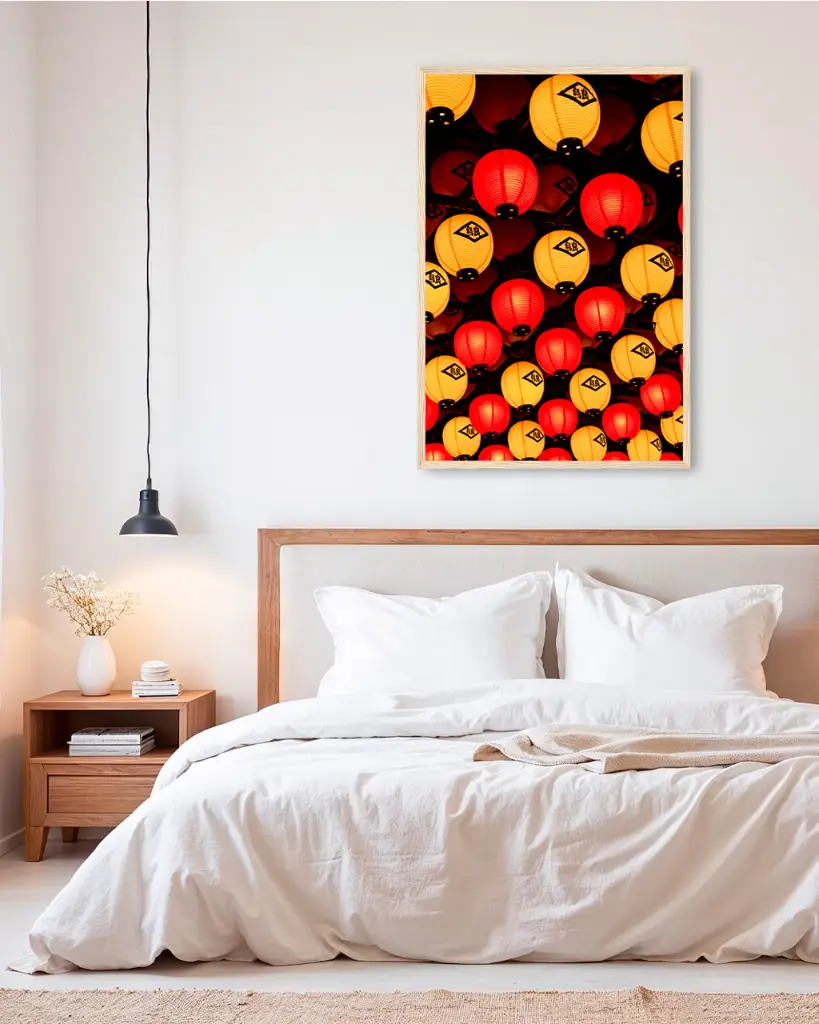 Lanternes_Japon_poster_cadre_5_chambre_scandinave_moderne.webp