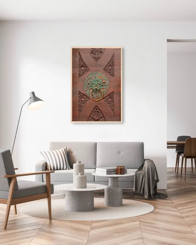 Porte_Détail_Dubrovnik_poster_encadre_salon_gris_tissus_moderne - Grande.webp