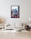 Shibya_Crossing_Pluie_toile_cadre_2_salon_beige_tissus_moderne.webp