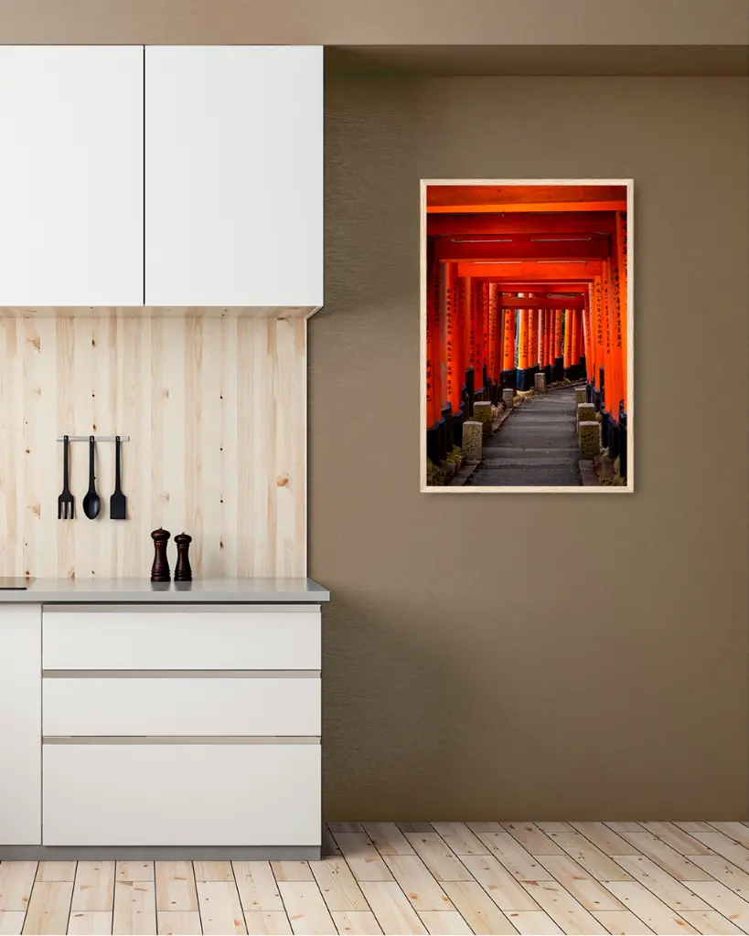 Torii_Temple_Inari_poster_cadre_4_cuisine_moderne.webp