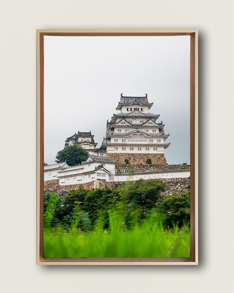 Château de Himeji – Photo d’art Japon - Toile encadrée (20x30 cm / 8x12″, Wood frame)