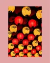 Lanternes japonaises rouges et jaunes – Photo d’art Japon - Aluminium