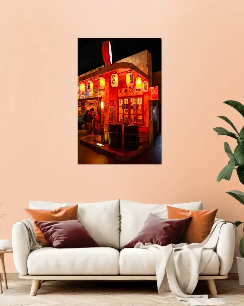 Restaurant rétro japonais – Photo d’art Japon - Aluminium (20x30 cm / 8x12″)