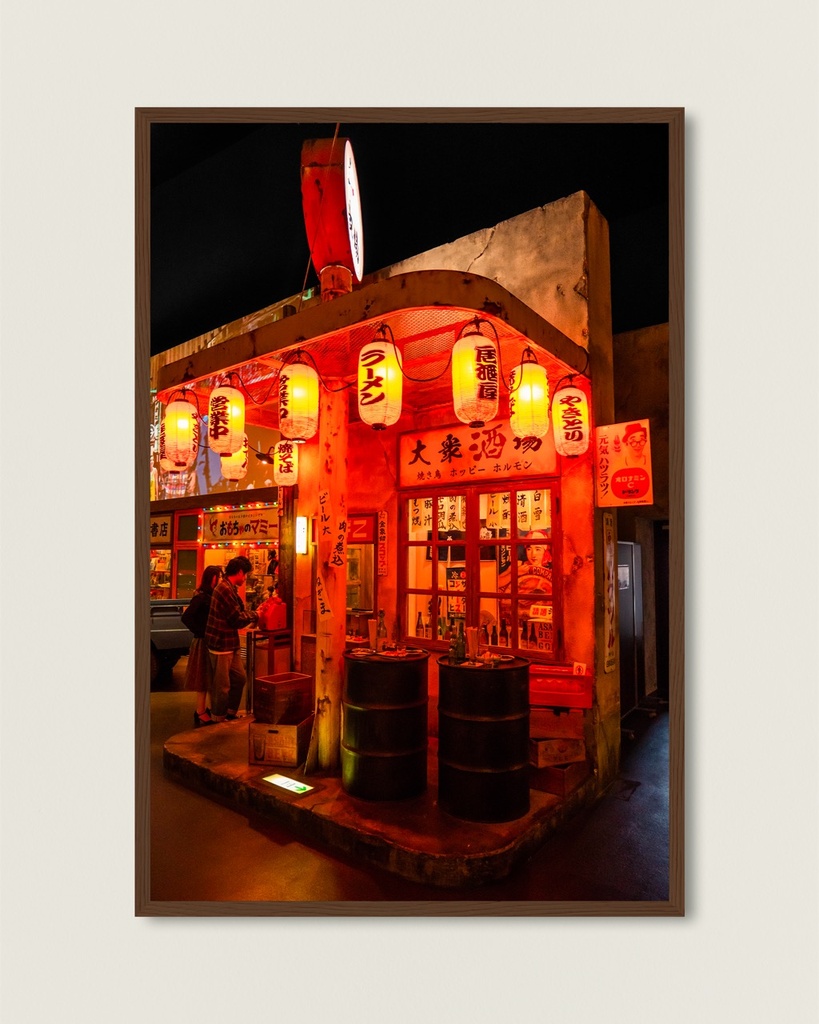 Restaurant rétro japonais – Photo d’art Japon - Poster encadré
