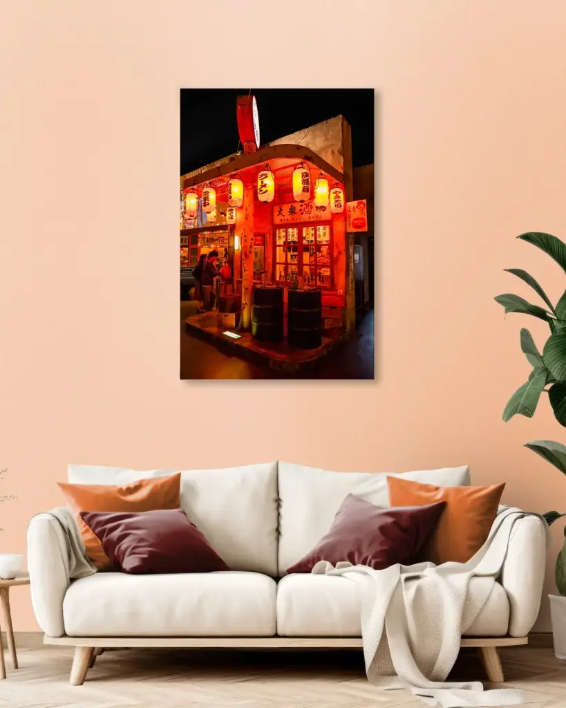 Restaurant rétro japonais – Photo d’art Japon - Toile (20x30 cm / 8x12″, Slim)