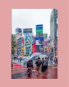 Shibuya Crossing sous la pluie – Photo d’art Japon - Aluminium