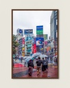 Shibuya Crossing sous la pluie – Photo d’art Japon - Poster encadré