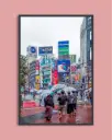 Shibuya Crossing sous la pluie – Photo d’art Japon - Poster encadré