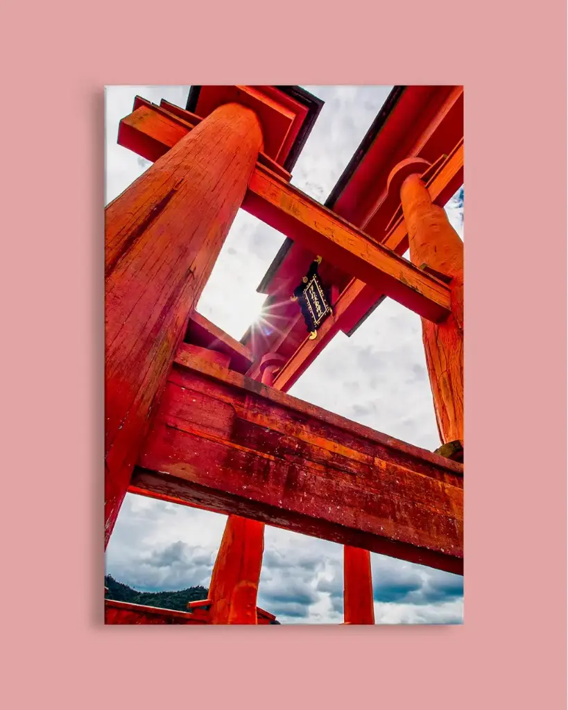 Torii de Miyajima contre-jour – Photo d’art Japon - Toile
