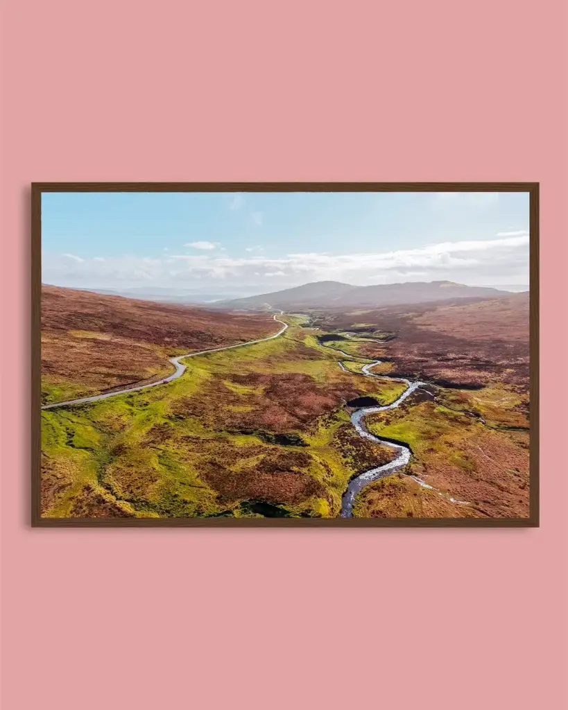 Vallée du Quiraing – Vue aérienne - Poster encadré