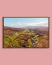 Vallée du Quiraing – Vue aérienne - Poster encadré
